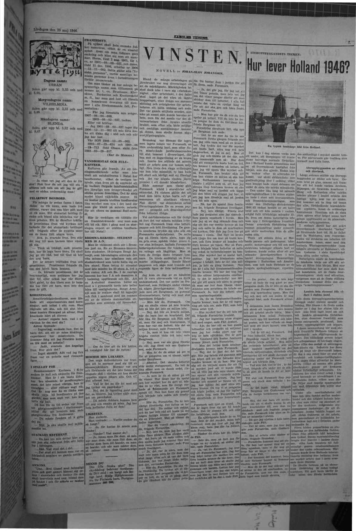 Laholms Tidning Lördag 25 maj 1946, sida 7