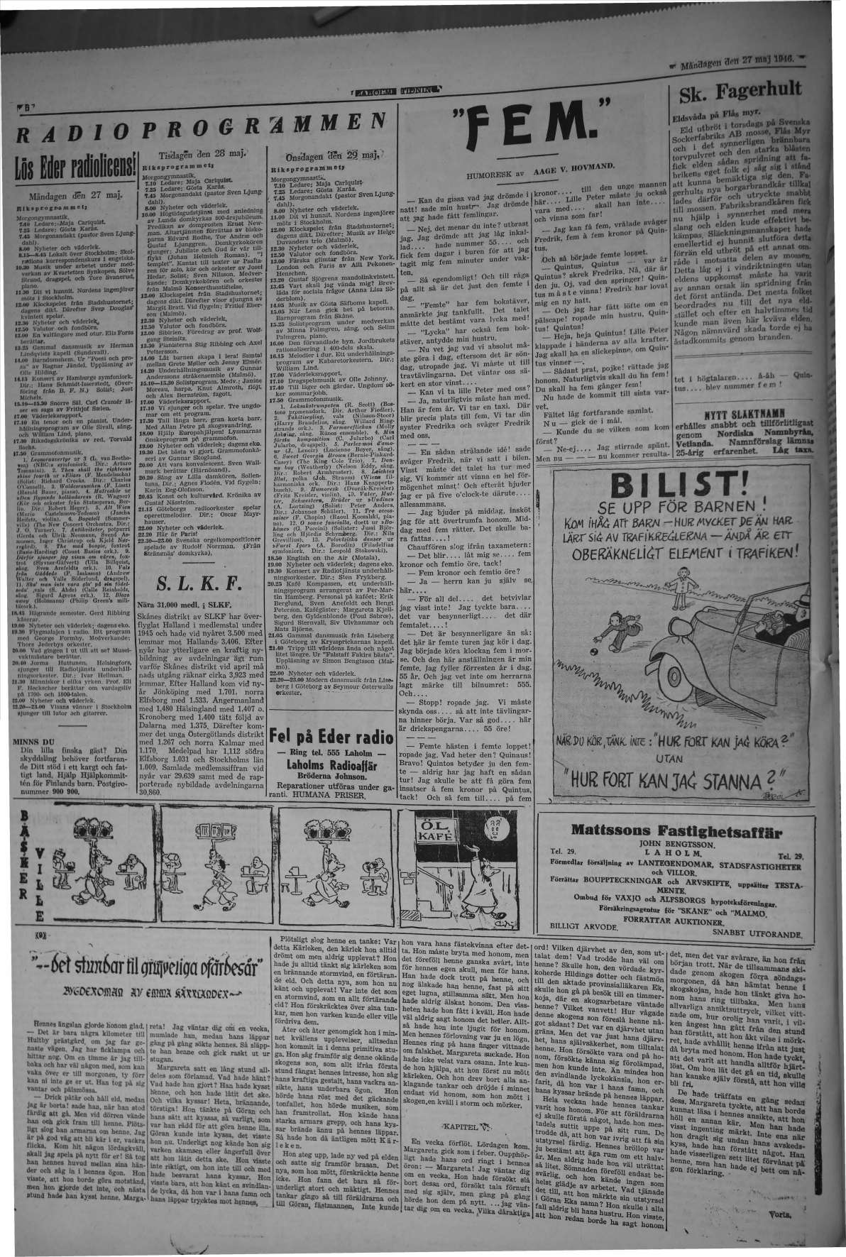 Laholms Tidning Måndag 27 maj 1946, sida 6