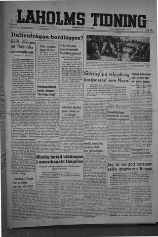 Förstasidan, Lördag 4 maj 1946
