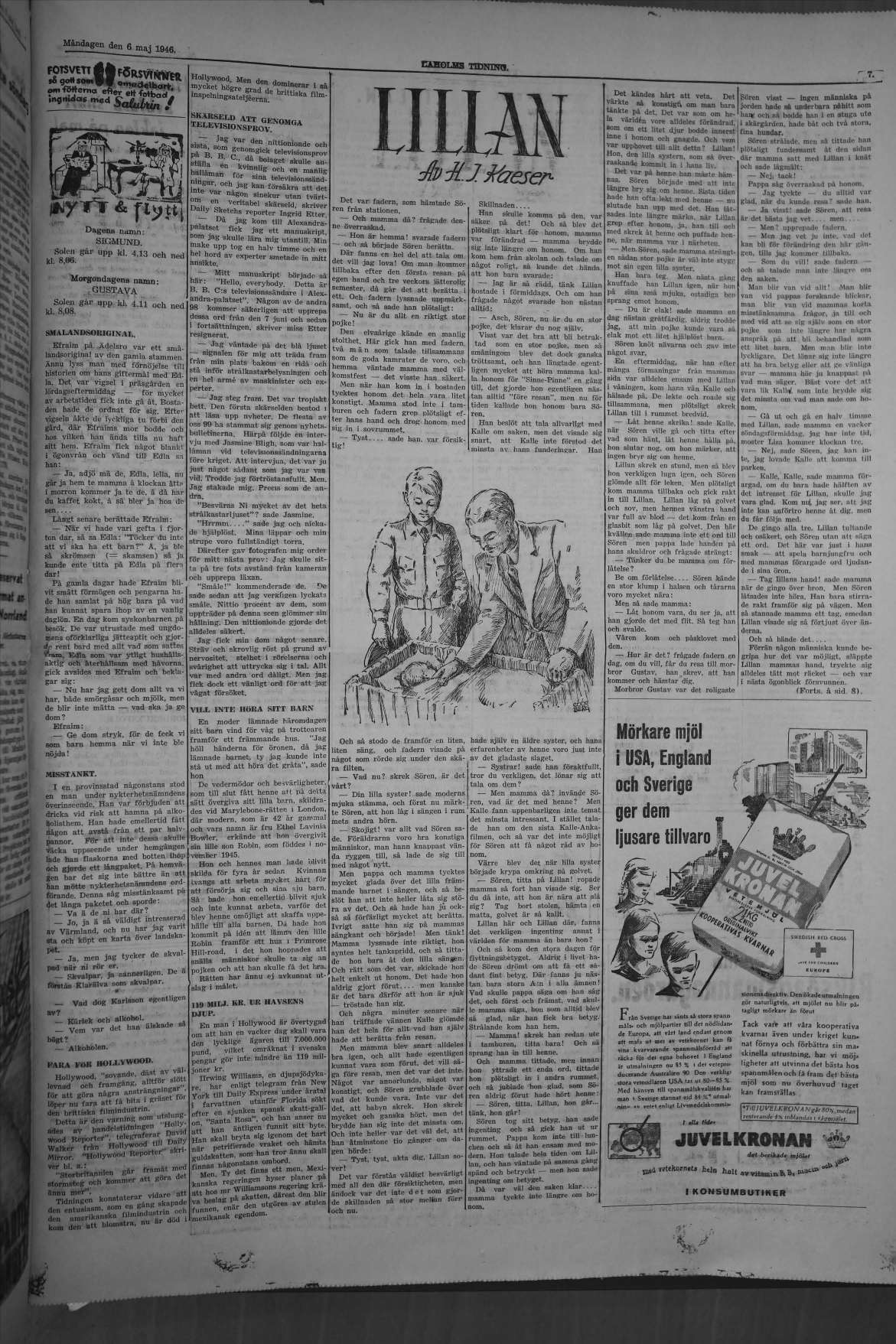 Laholms Tidning Måndag 6 maj 1946, sida 7