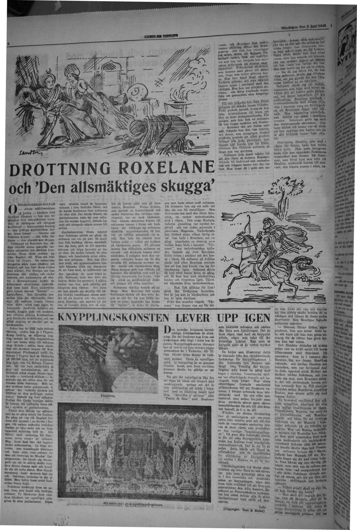 Laholms Tidning Måndag 3 juni 1946, sida 6