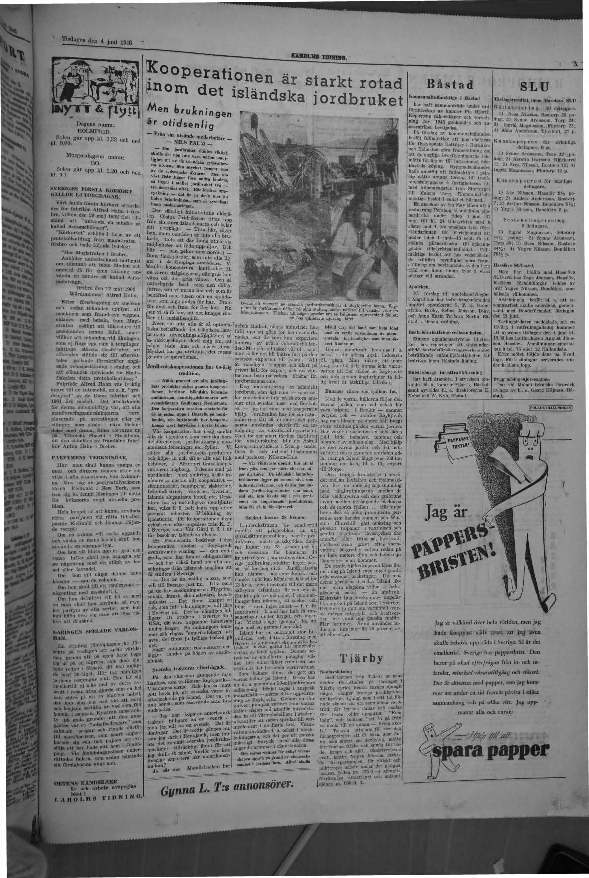 Laholms Tidning Tisdag 4 juni 1946, sida 5