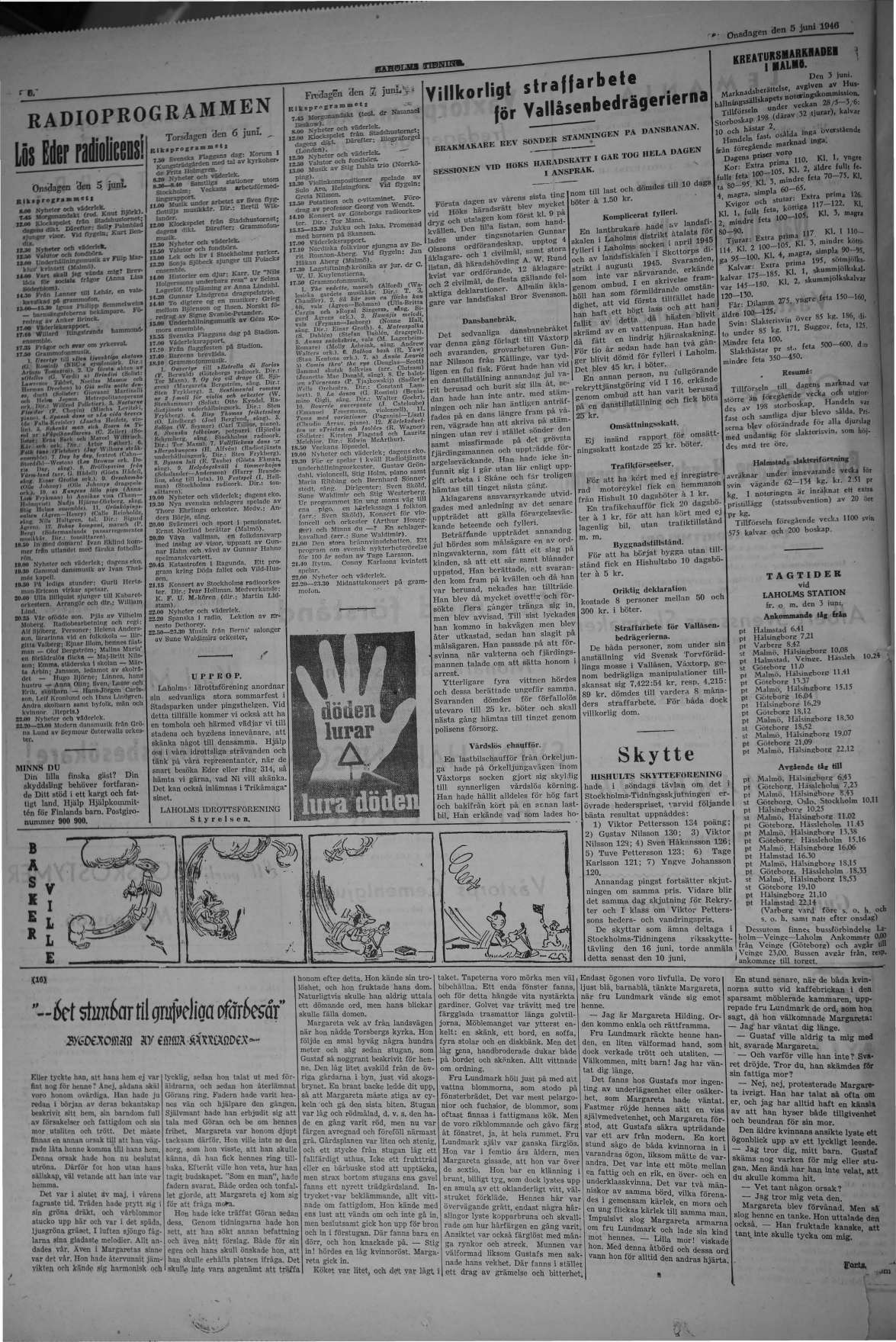 Laholms Tidning Onsdag 5 juni 1946, sida 6