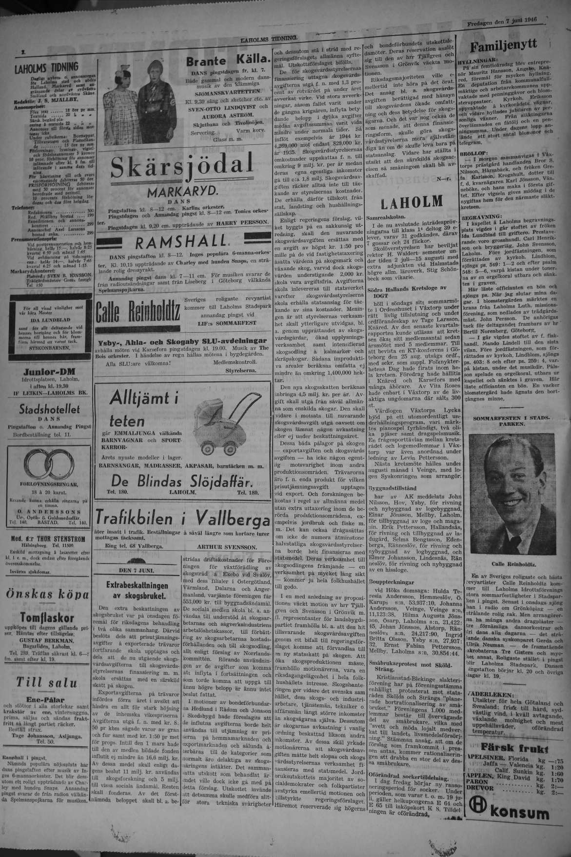 Laholms Tidning Fredag 7 juni 1946, sida 2