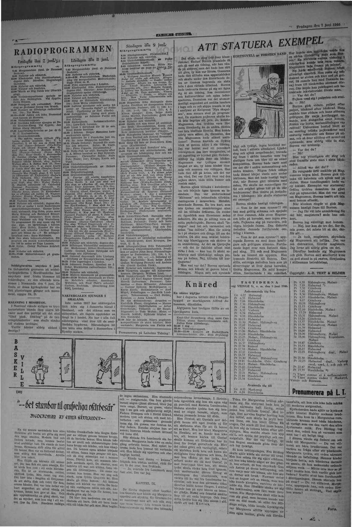 Laholms Tidning Fredag 7 juni 1946, sida 6