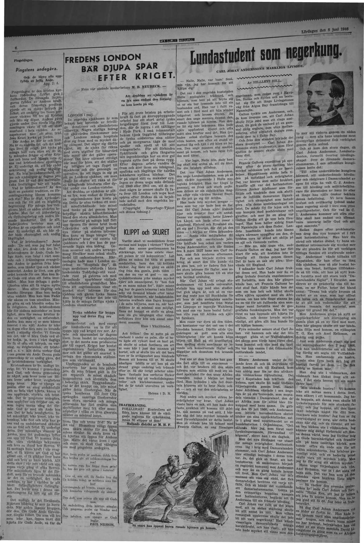 Laholms Tidning Lördag 8 juni 1946, sida 6