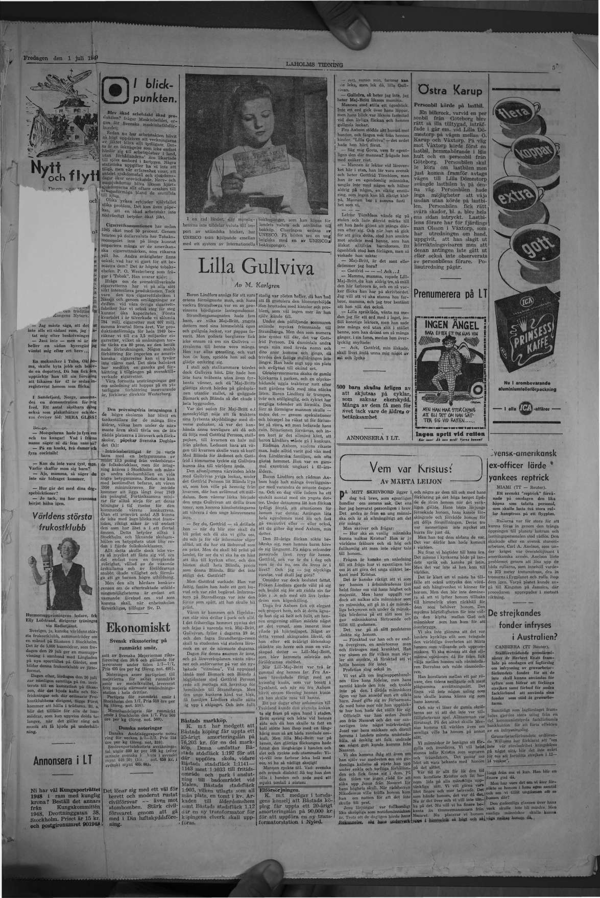 Laholms Tidning Fredag 1 juli 1949, sida 5