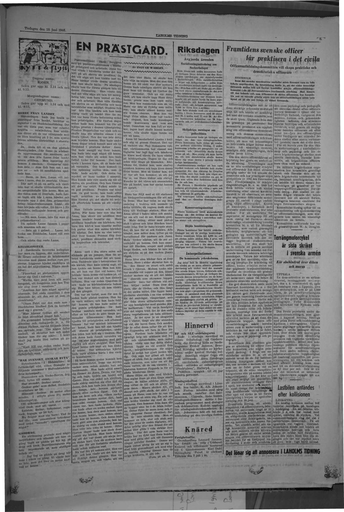 Laholms Tidning Tisdag 18 juni 1946, sida 5