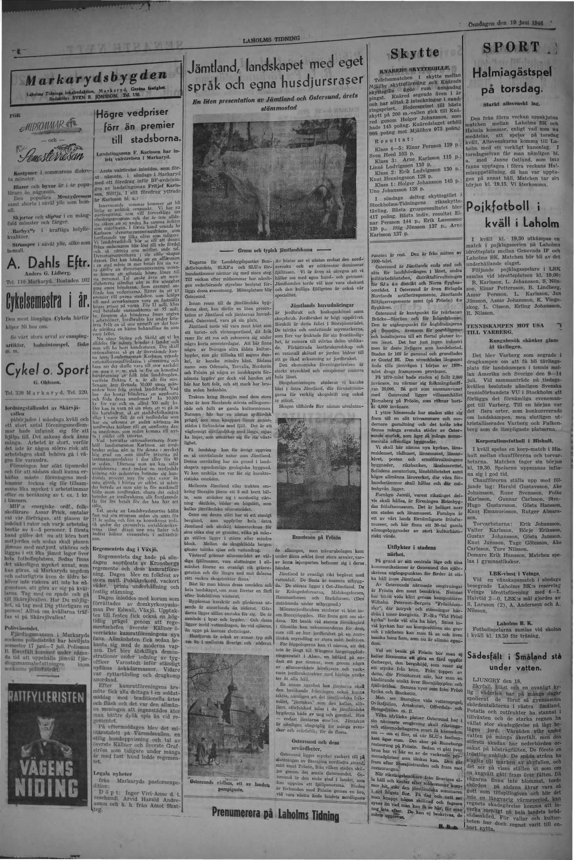Laholms Tidning Onsdag 19 juni 1946, sida 4
