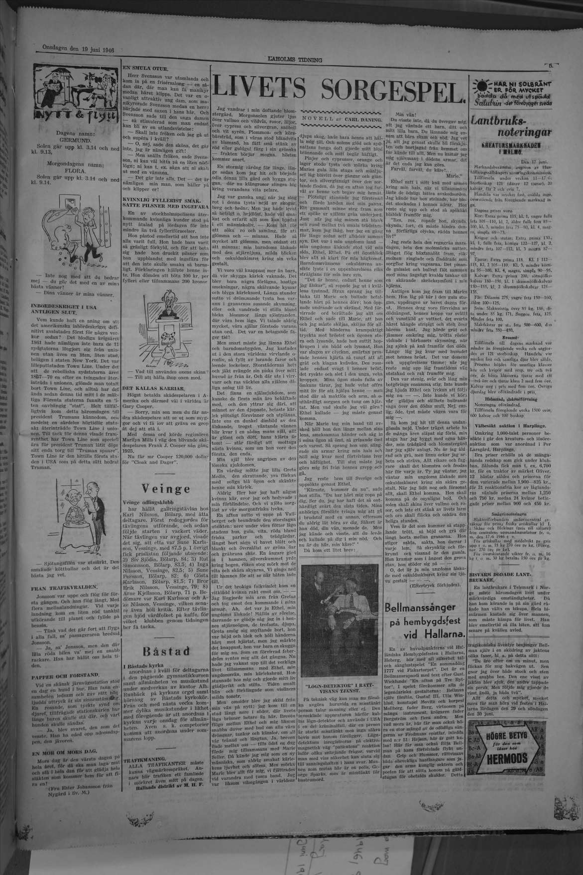 Laholms Tidning Onsdag 19 juni 1946, sida 5
