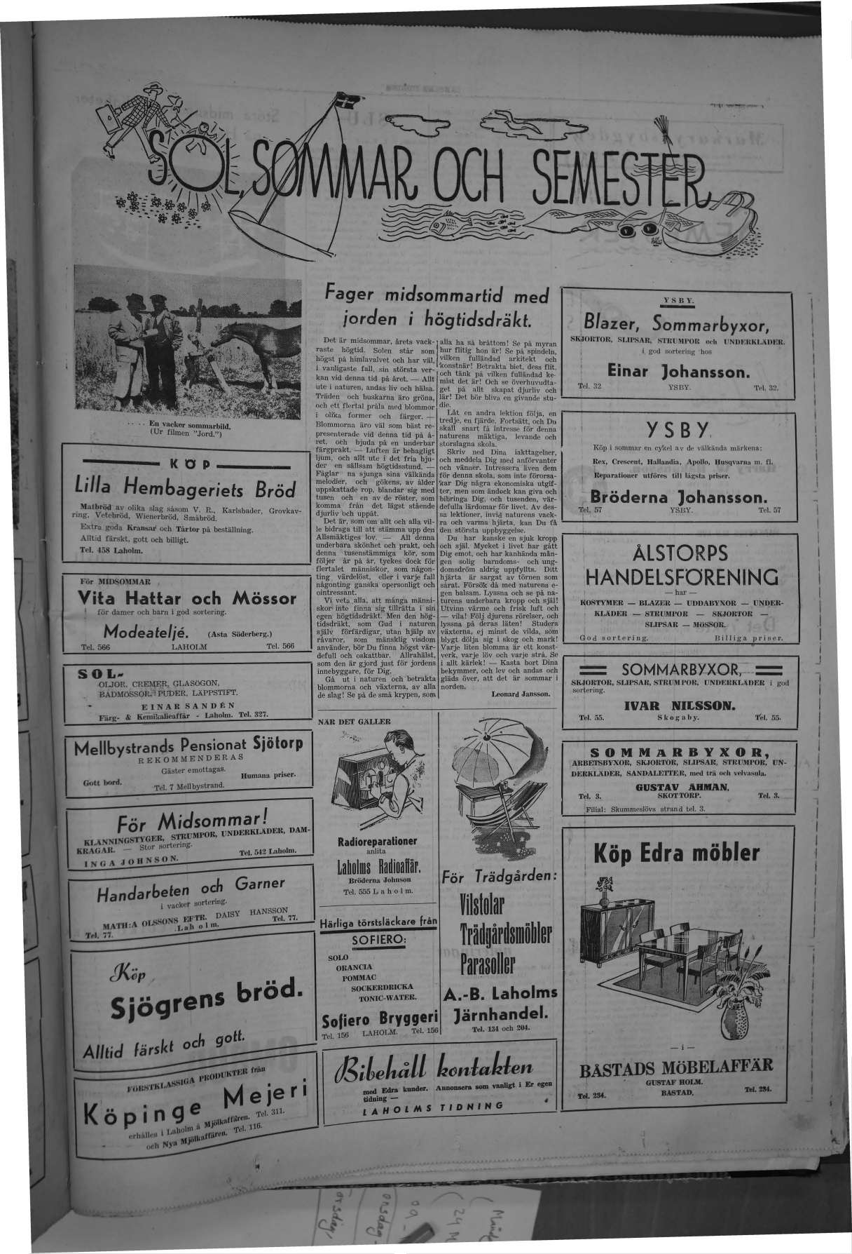 Laholms Tidning Torsdag 20 juni 1946, sida 5