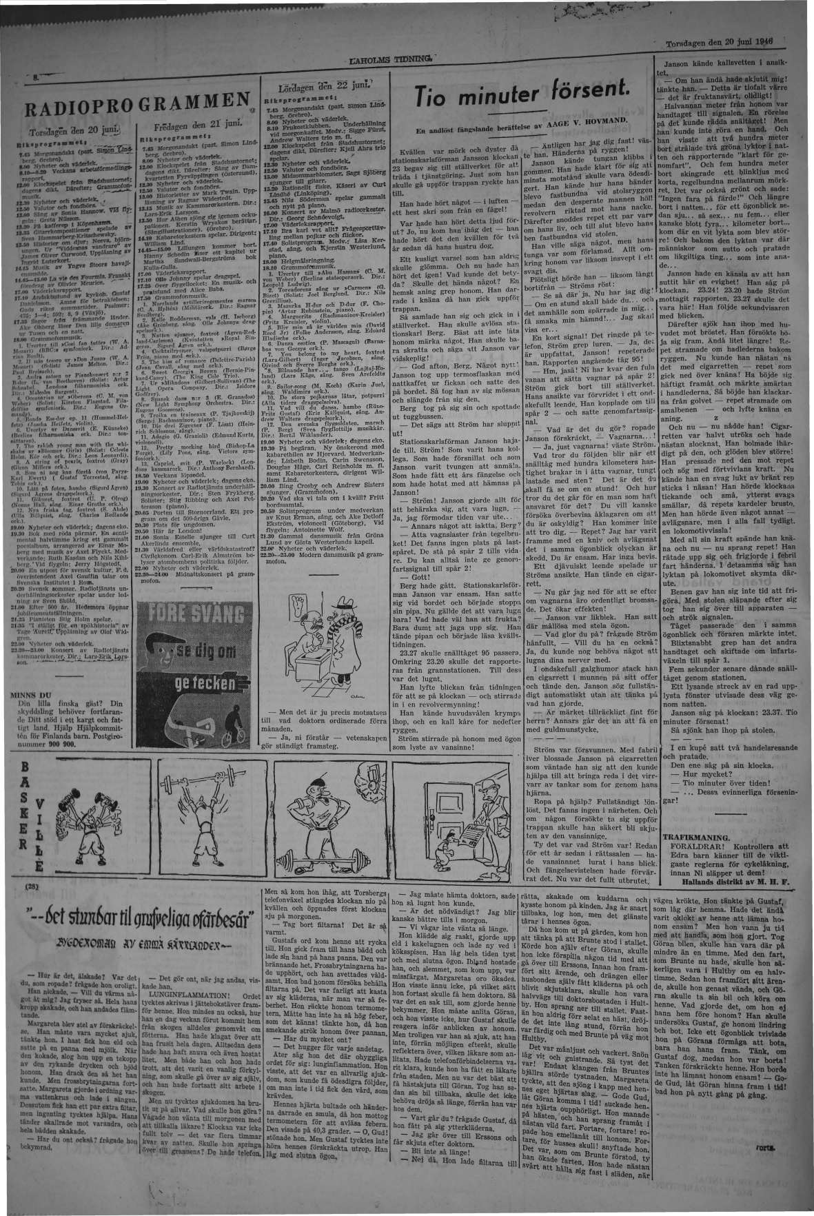 Laholms Tidning Torsdag 20 juni 1946, sida 8