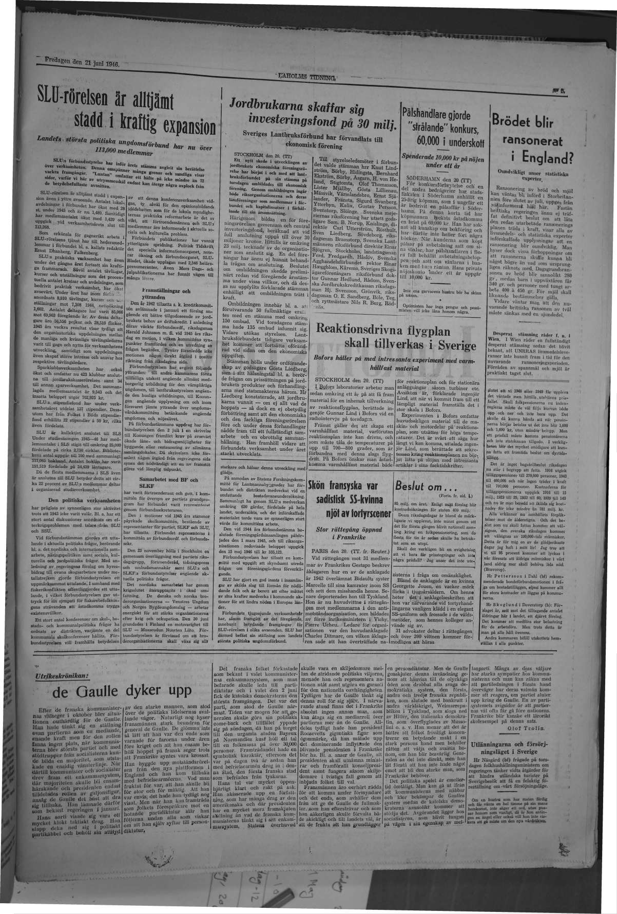 Laholms Tidning Fredag 21 juni 1946, sida 5