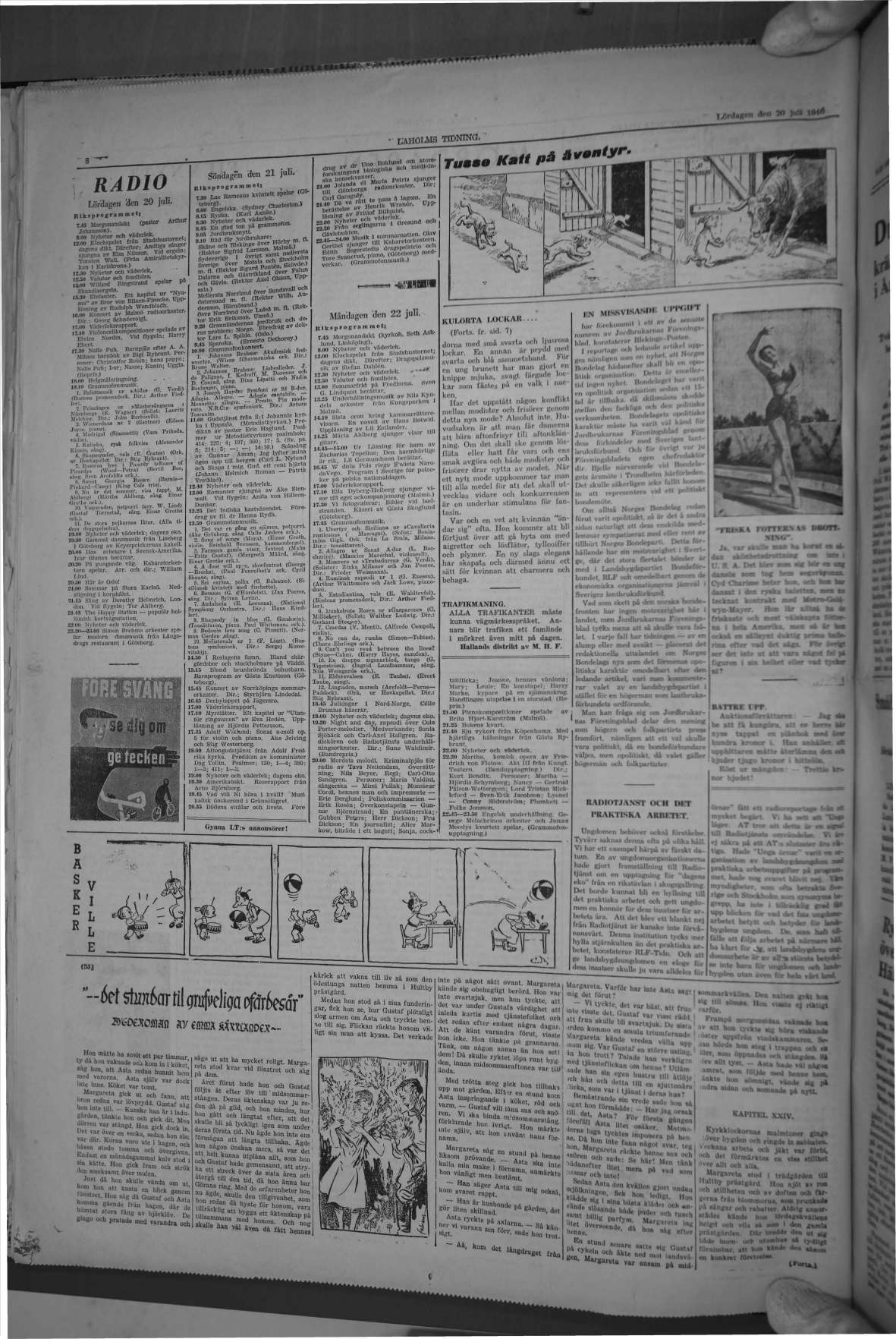 Laholms Tidning Lördag 20 juli 1946, sida 7
