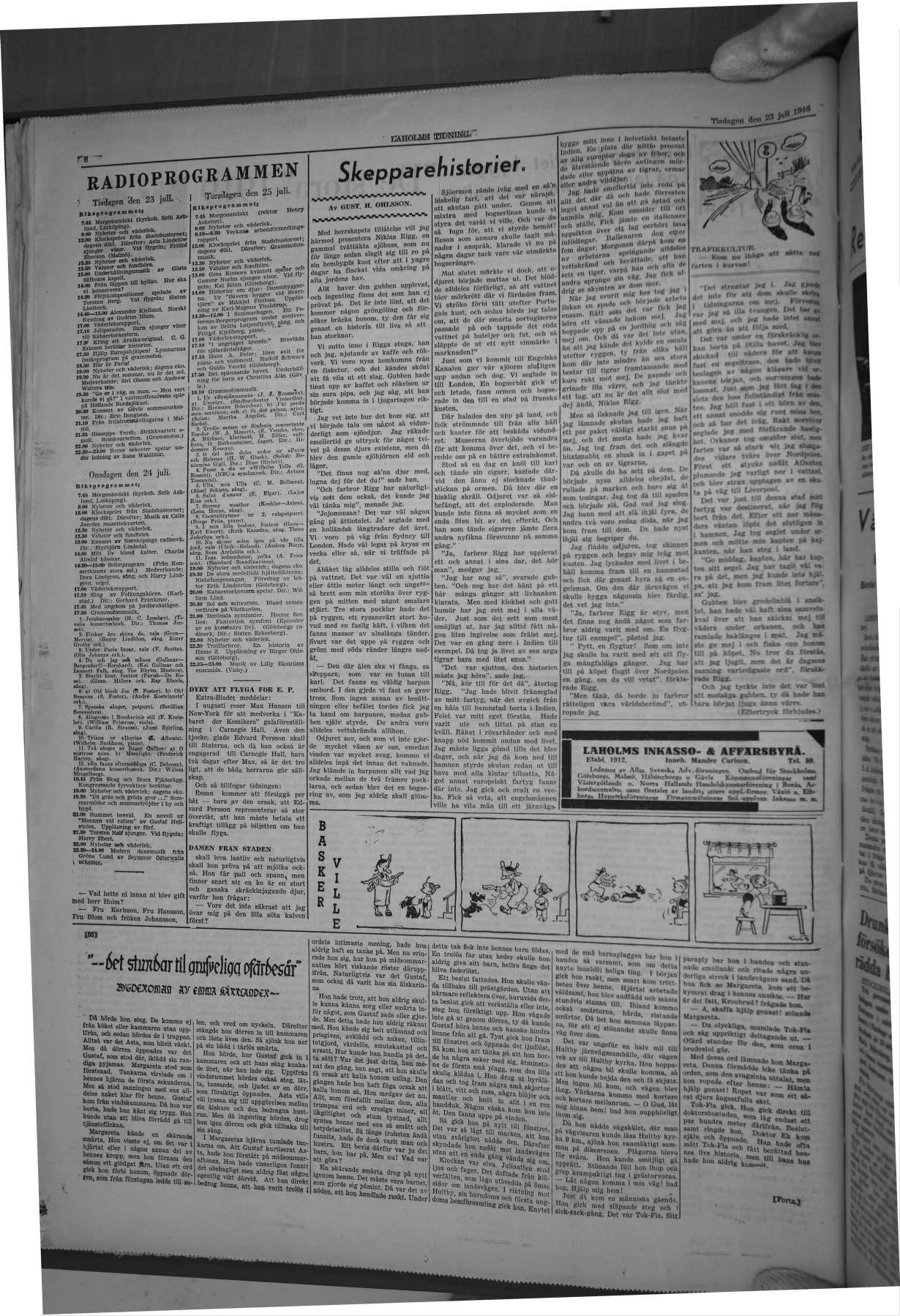 Laholms Tidning Tisdag 23 juli 1946, sida 6