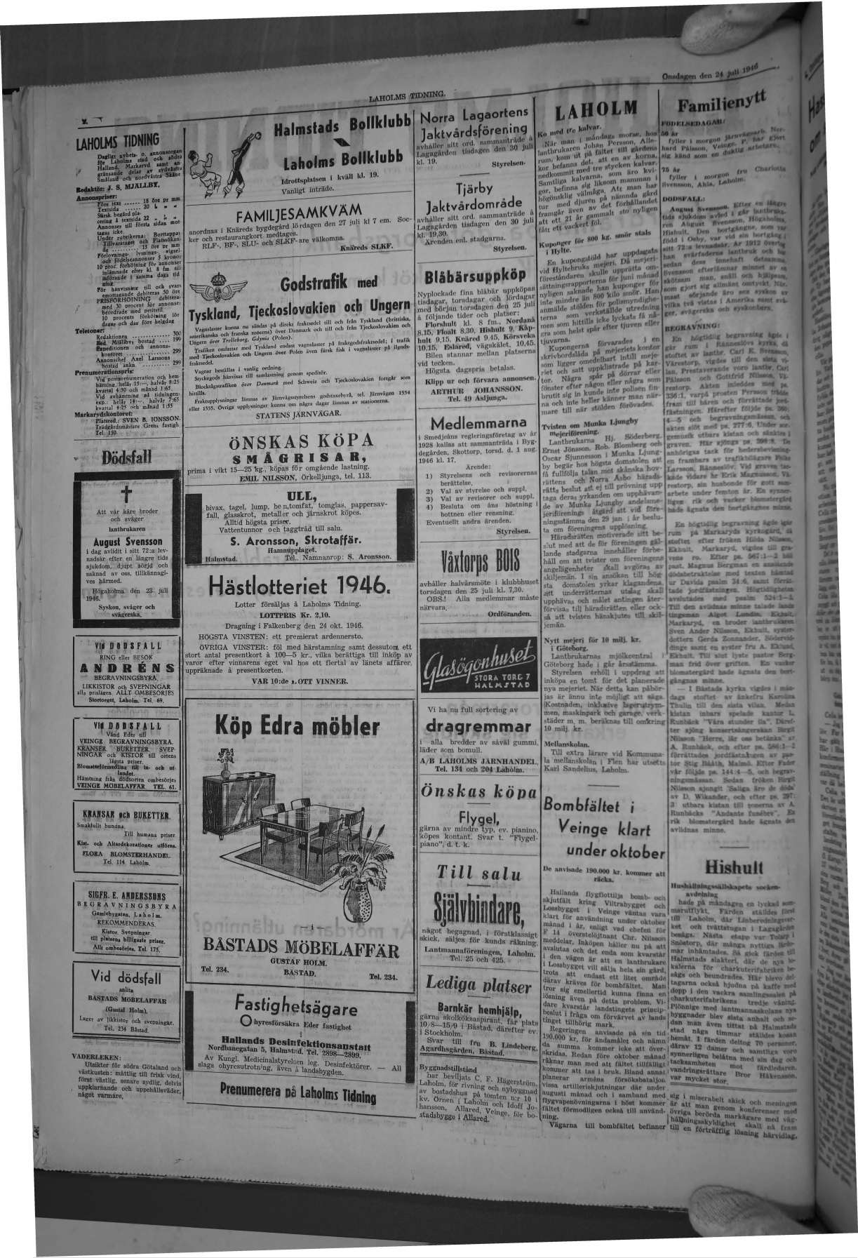 Laholms Tidning Onsdag 24 juli 1946, sida 2