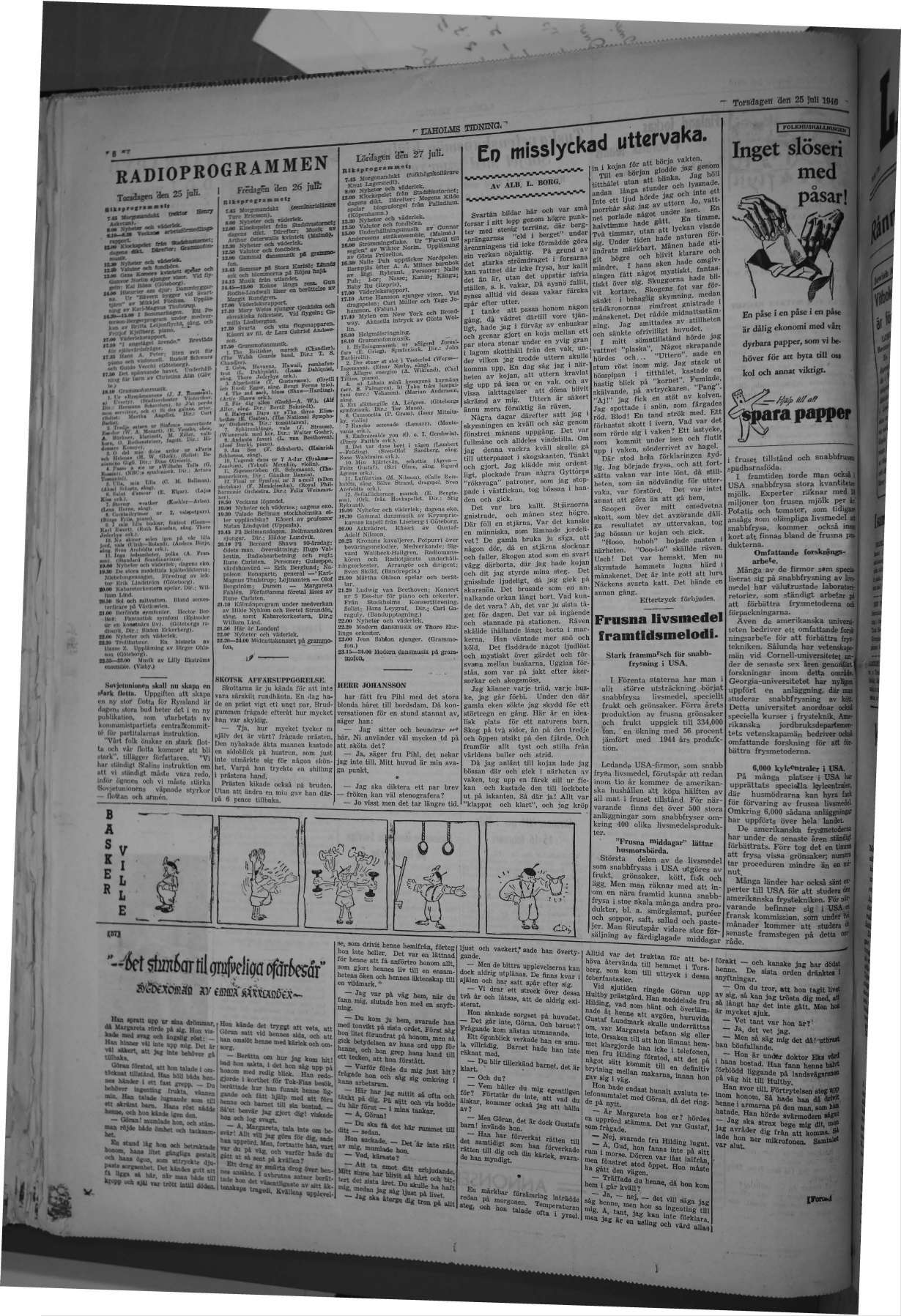 Laholms Tidning Torsdag 25 juli 1946, sida 6
