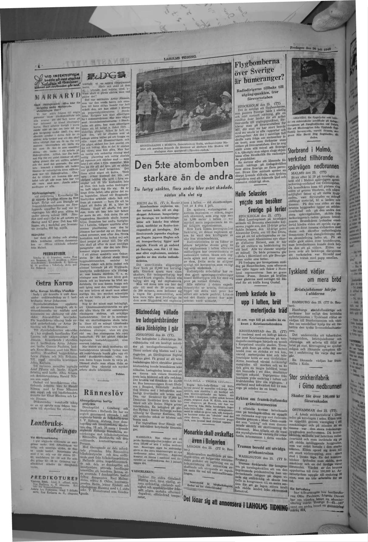 Laholms Tidning Fredag 26 juli 1946, sida 4