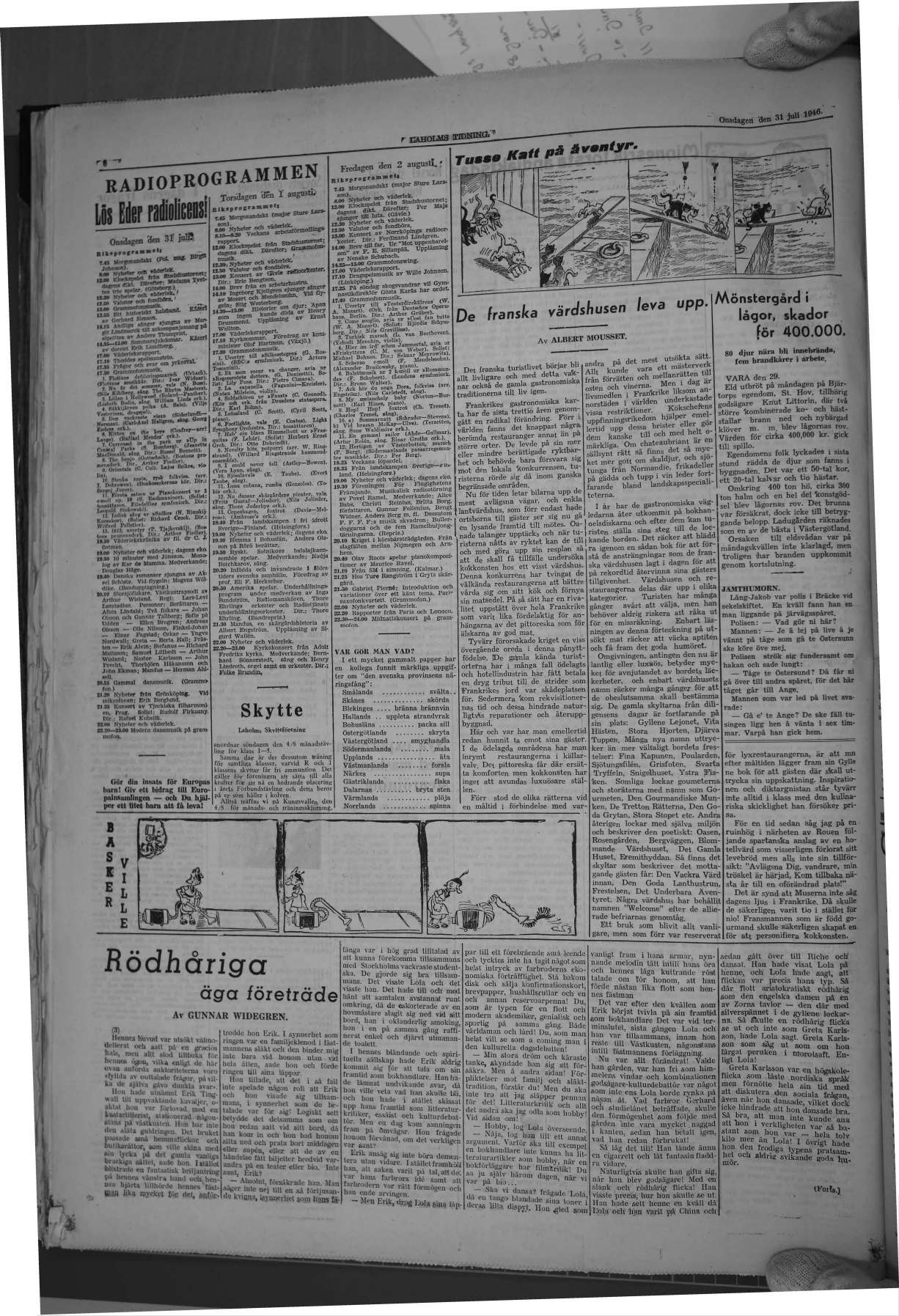 Laholms Tidning Onsdag 31 juli 1946, sida 6