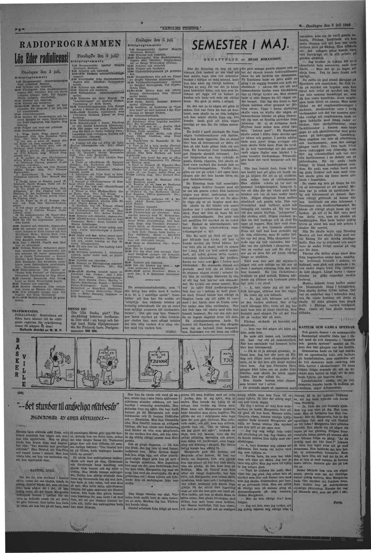 Laholms Tidning Onsdag 3 juli 1946, sida 6