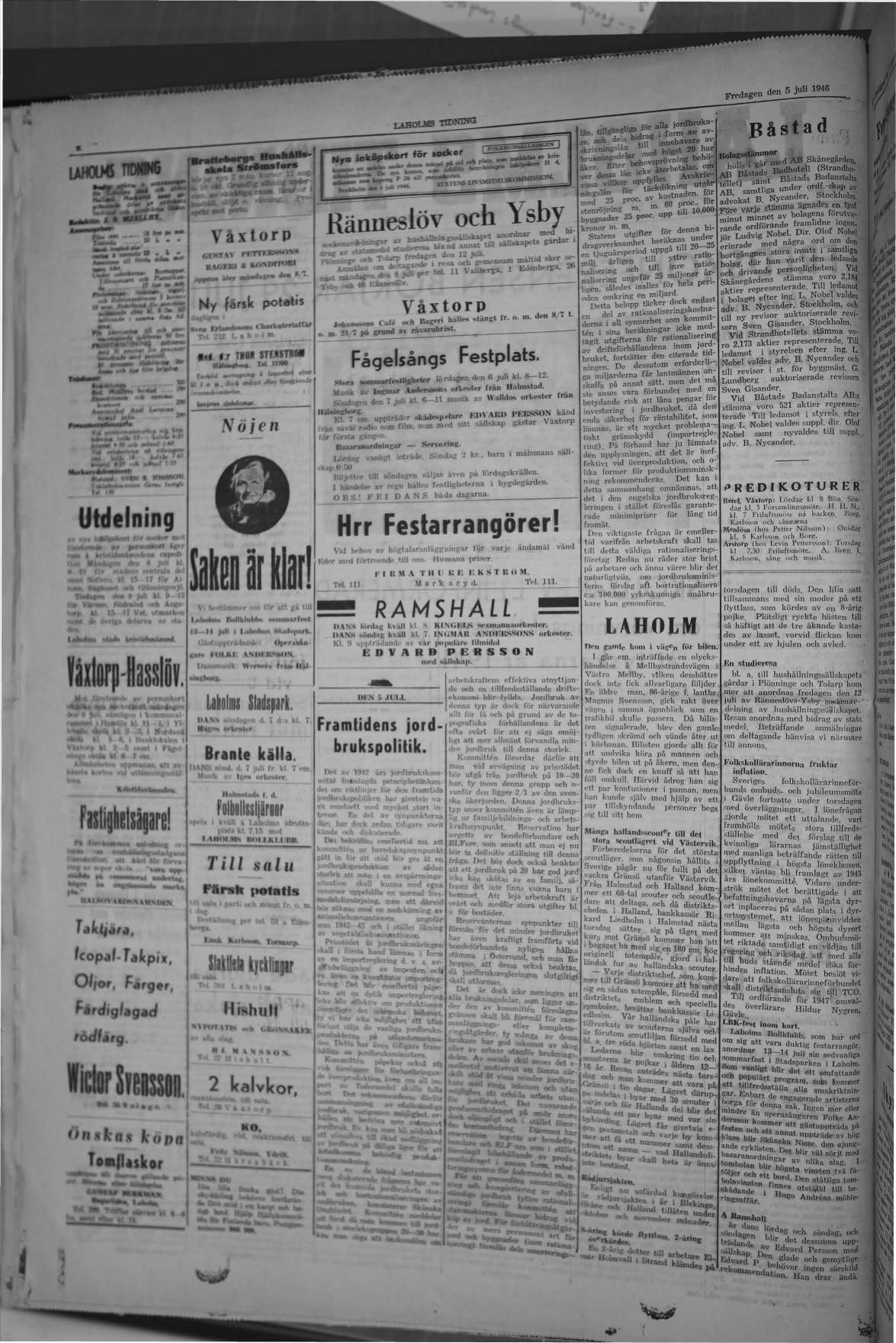 Laholms Tidning Fredag 5 juli 1946, sida 2