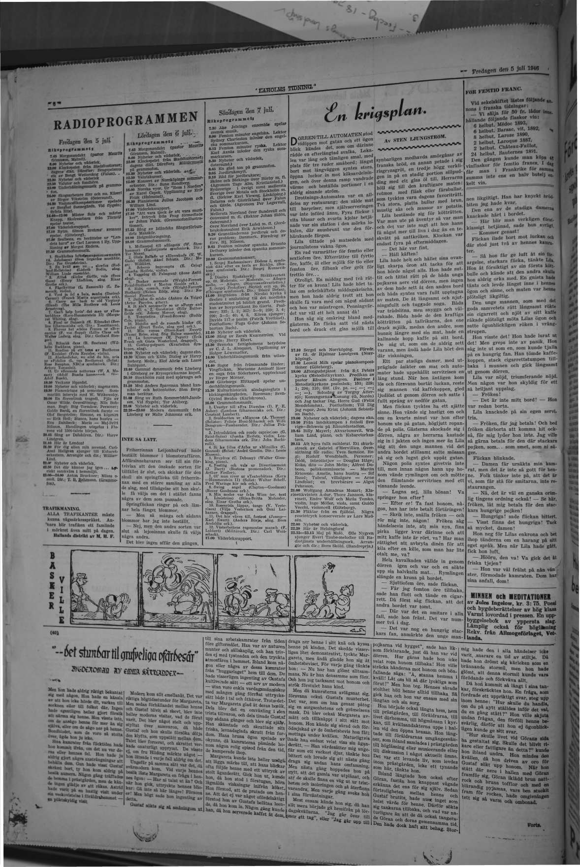 Laholms Tidning Fredag 5 juli 1946, sida 6