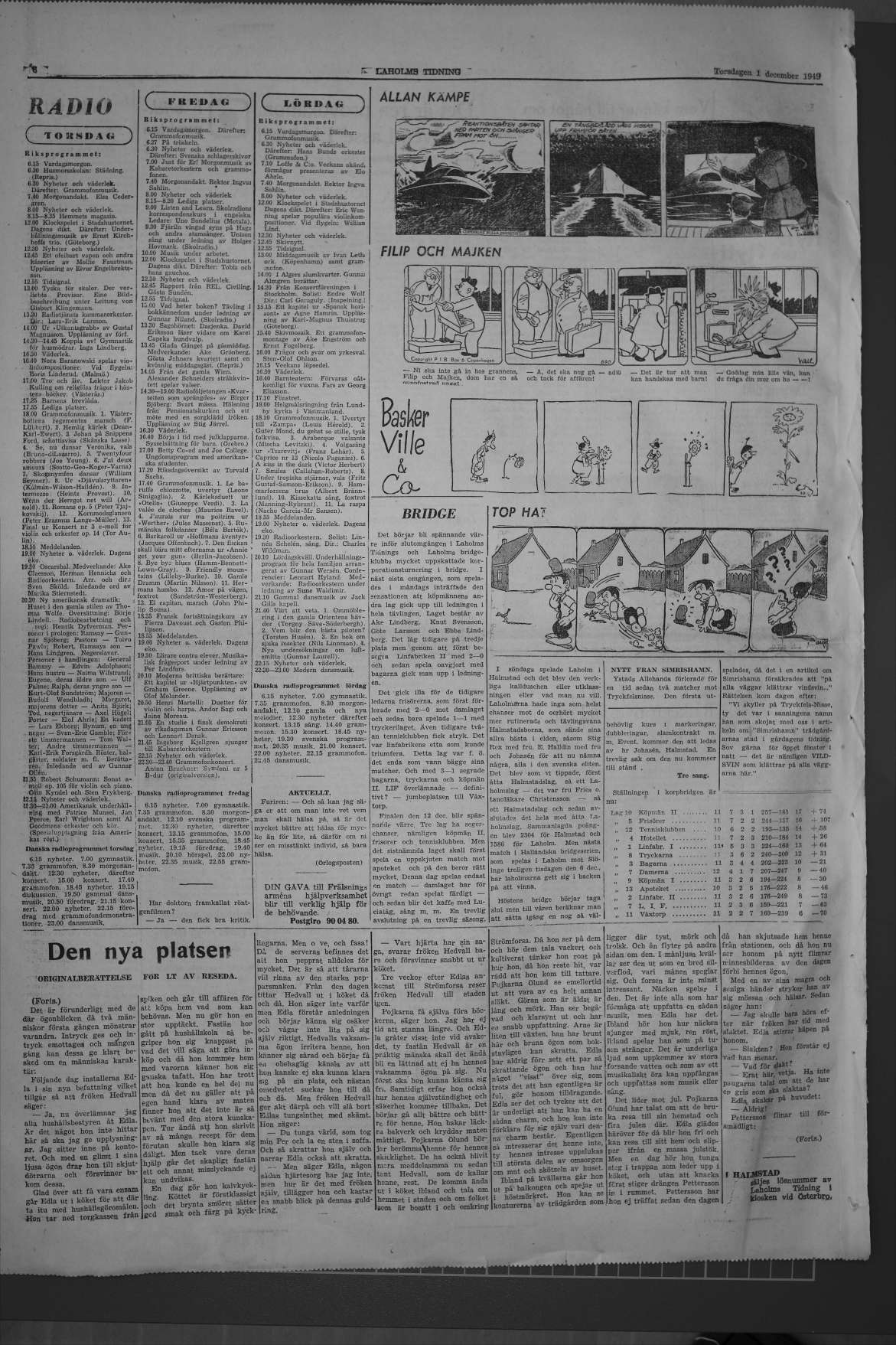 Laholms Tidning Torsdag 1 december 1949, sida 6