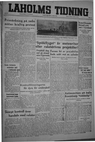 Förstasidan, Torsdag 11 juli 1946