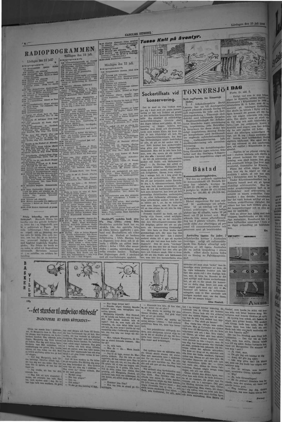 Laholms Tidning Lördag 13 juli 1946, sida 8