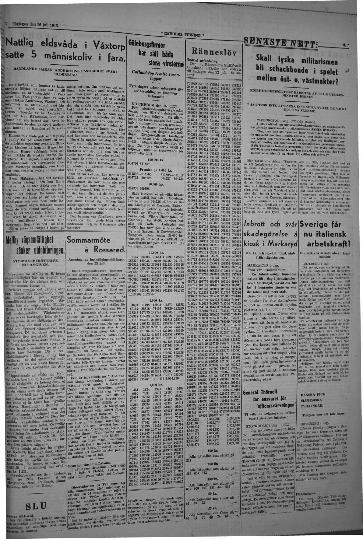 Laholms Tidning Tisdag 16 juli 1946, sida 2