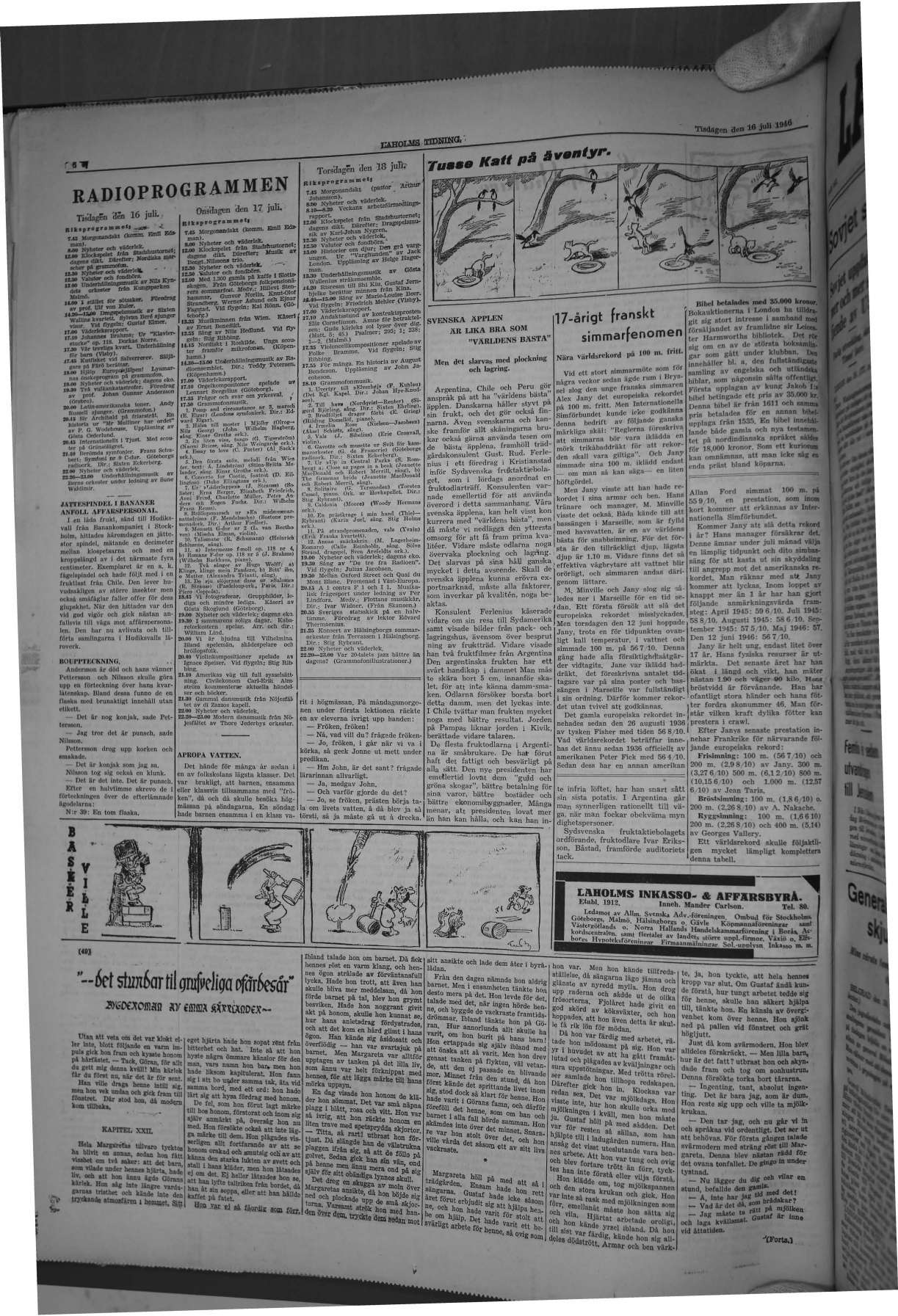 Laholms Tidning Tisdag 16 juli 1946, sida 5