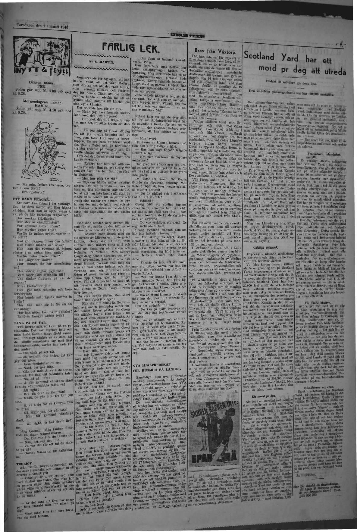 Laholms Tidning Torsdag 1 augusti 1946, sida 5