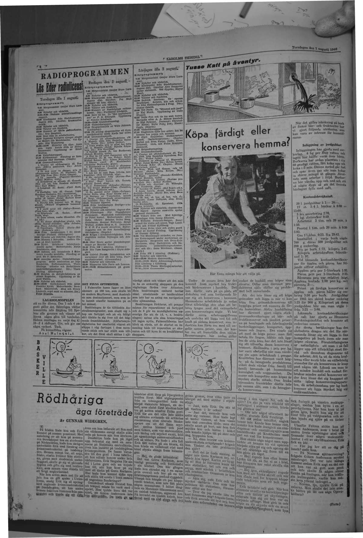 Laholms Tidning Torsdag 1 augusti 1946, sida 6