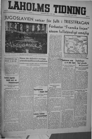Förstasidan, Fredag 2 augusti 1946