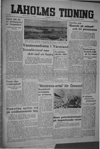 Förstasidan, Lördag 17 augusti 1946