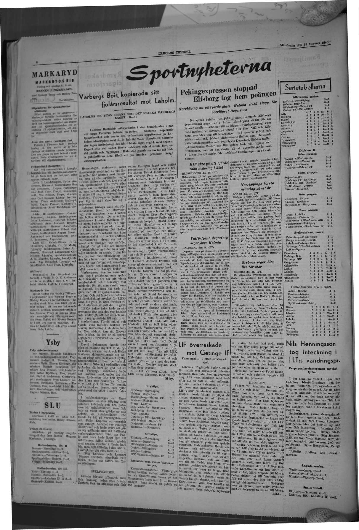 Laholms Tidning Måndag 19 augusti 1946, sida 4