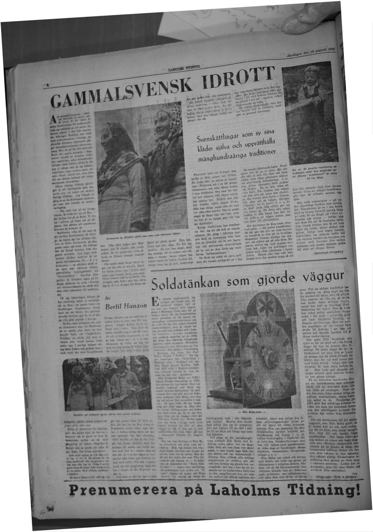 Laholms Tidning Måndag 19 augusti 1946, sida 6