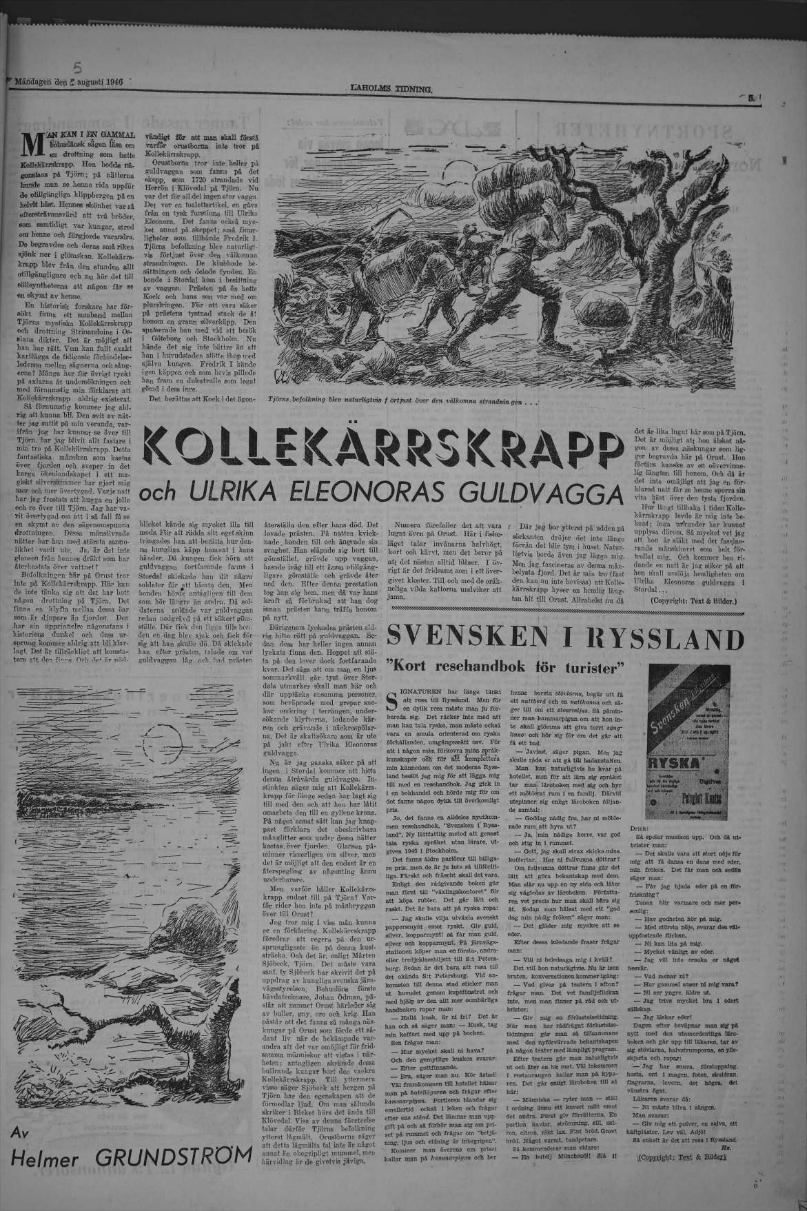 Laholms Tidning Måndag 5 augusti 1946, sida 5