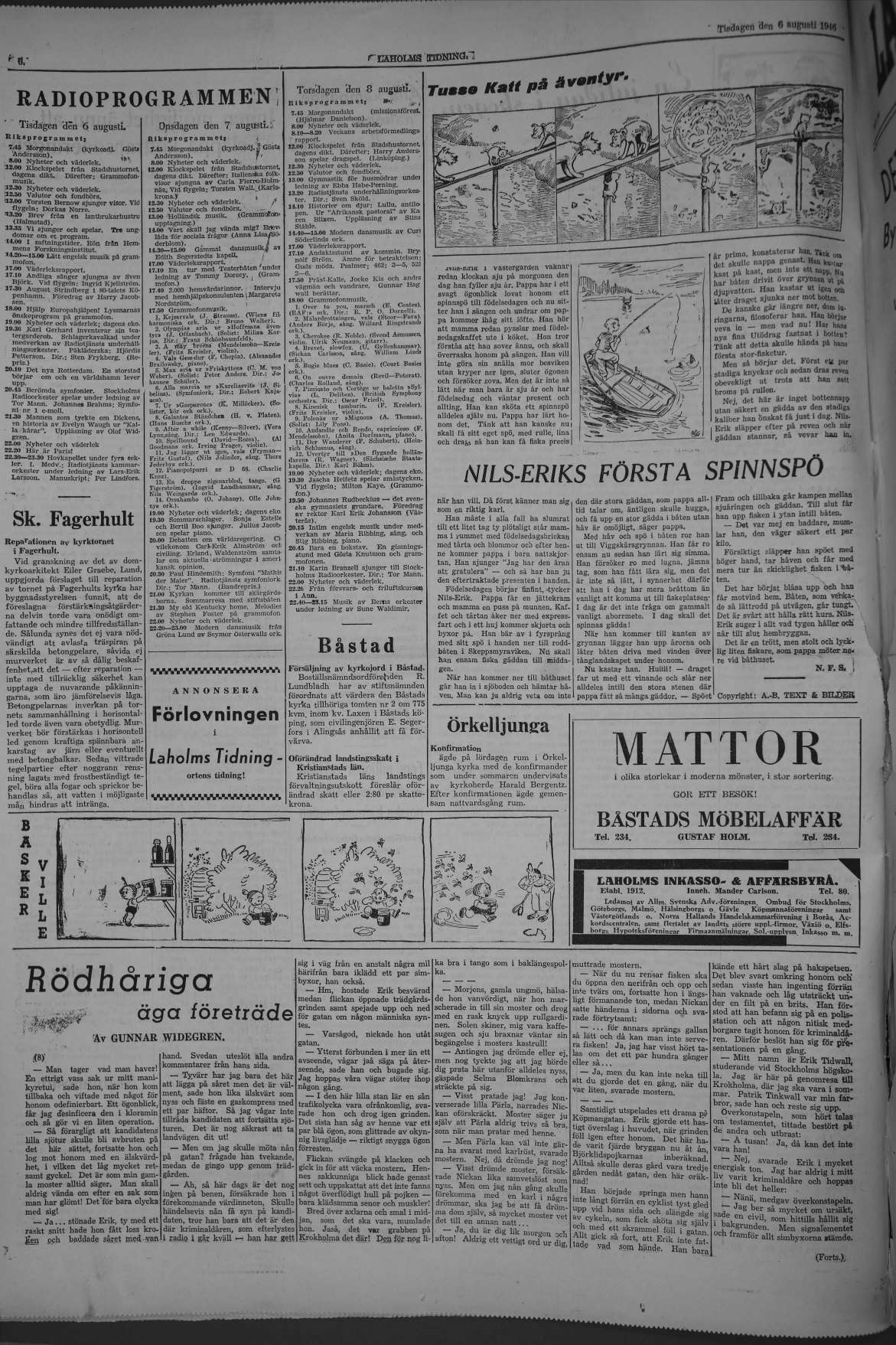 Laholms Tidning Tisdag 6 augusti 1946, sida 4