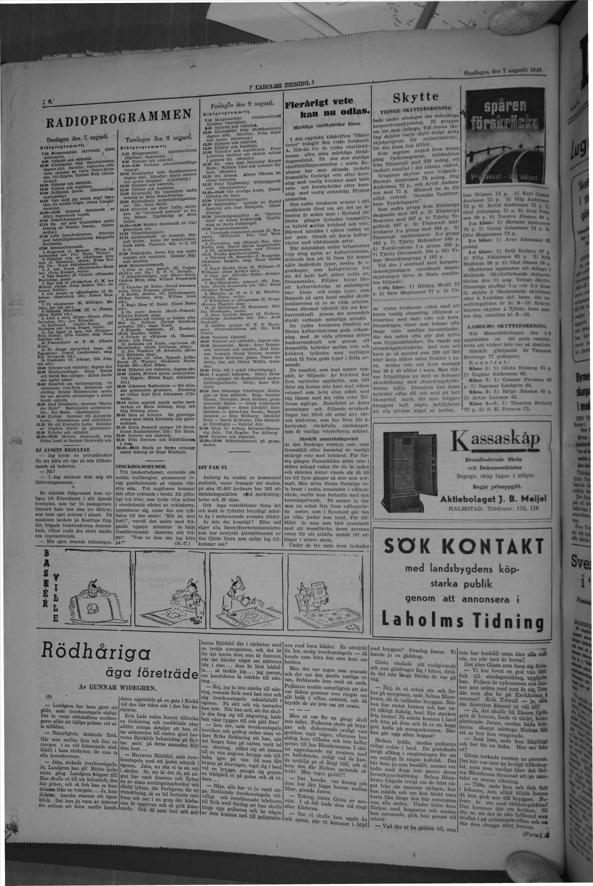 Laholms Tidning Onsdag 7 augusti 1946, sida 6