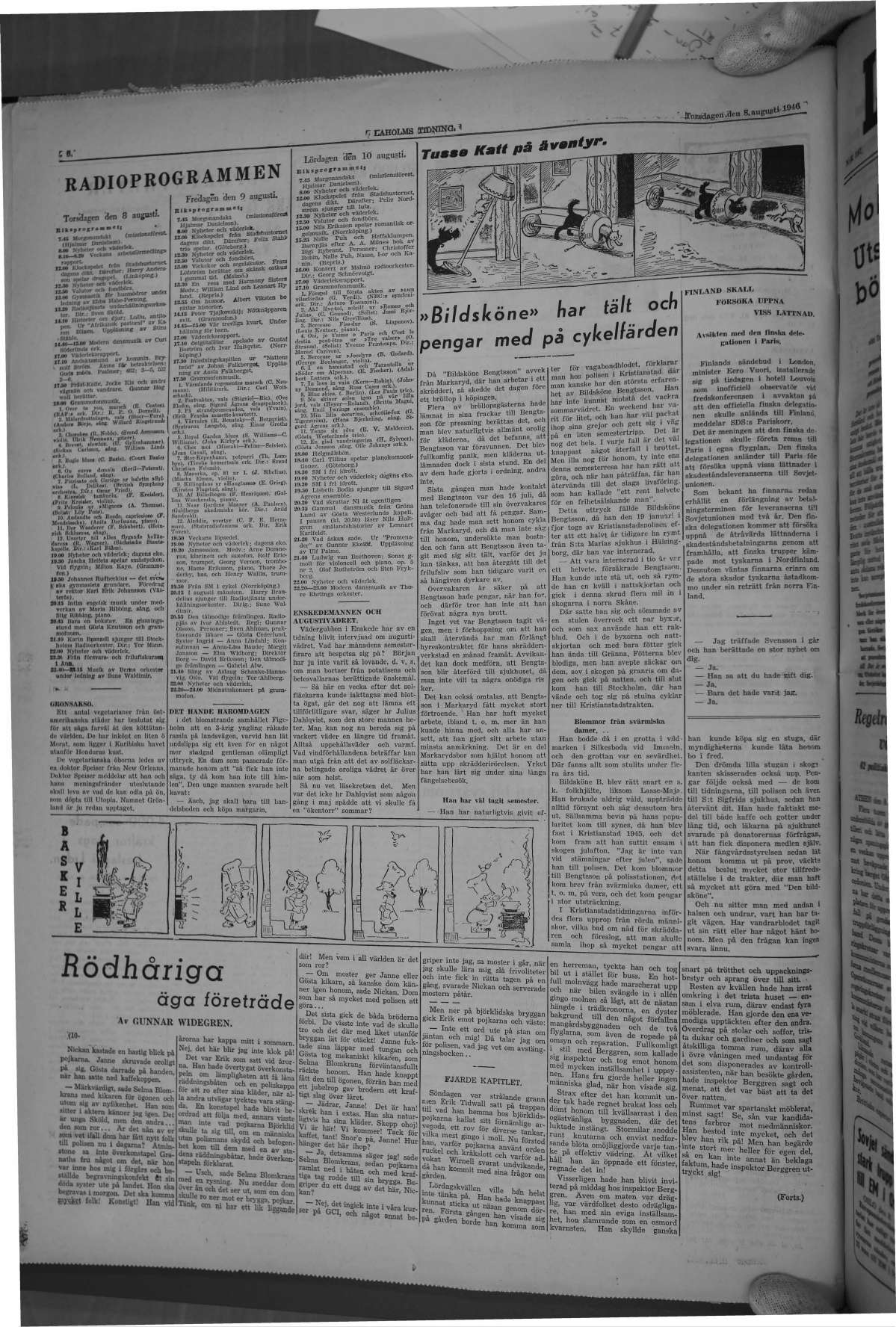 Laholms Tidning Torsdag 8 augusti 1946, sida 6