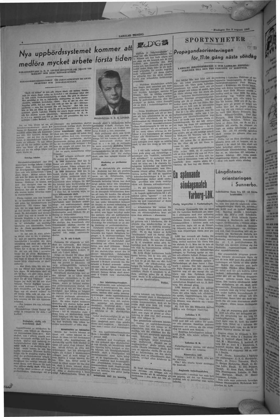 Laholms Tidning Fredag 9 augusti 1946, sida 4