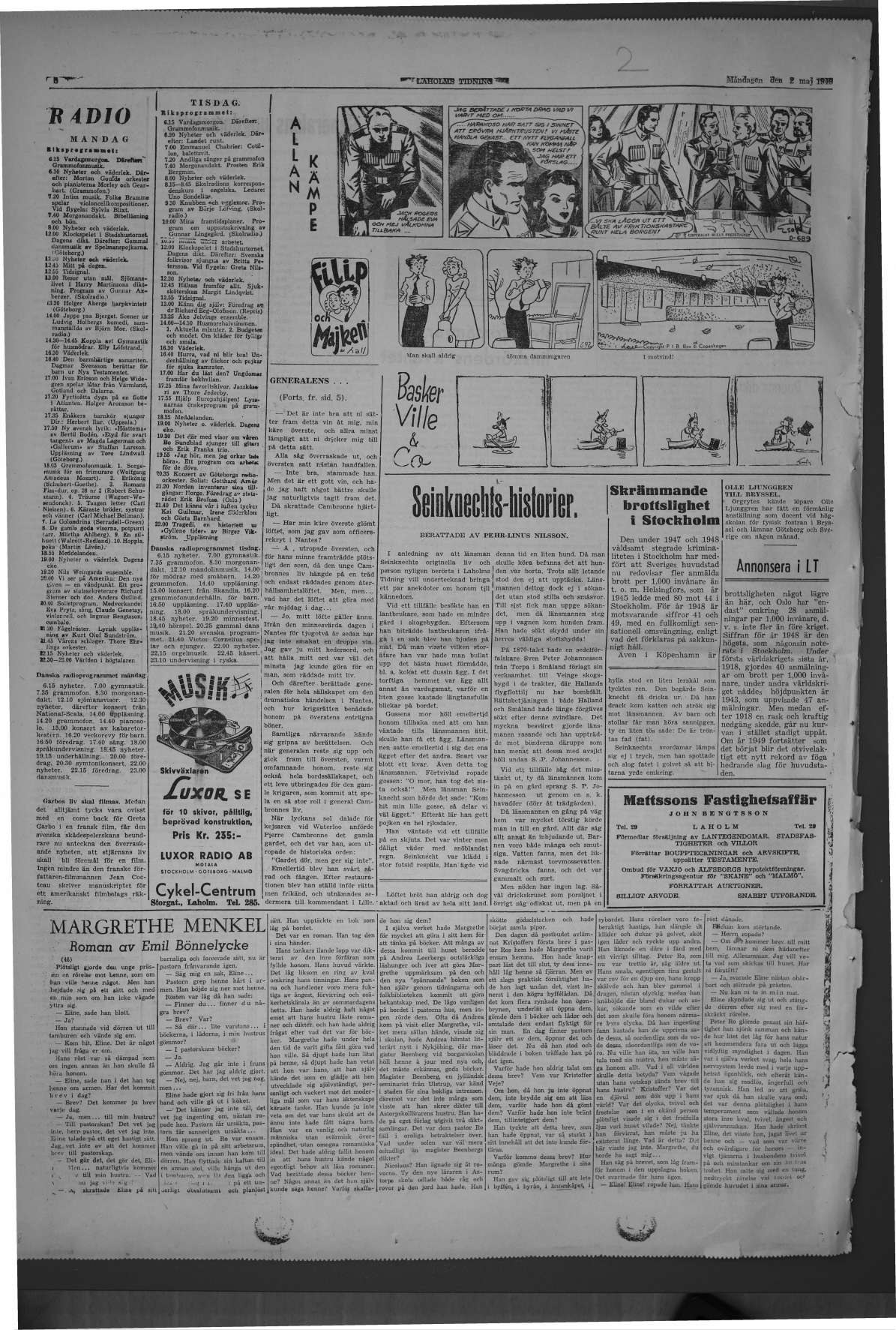 Laholms Tidning Måndag 2 maj 1949, sida 6