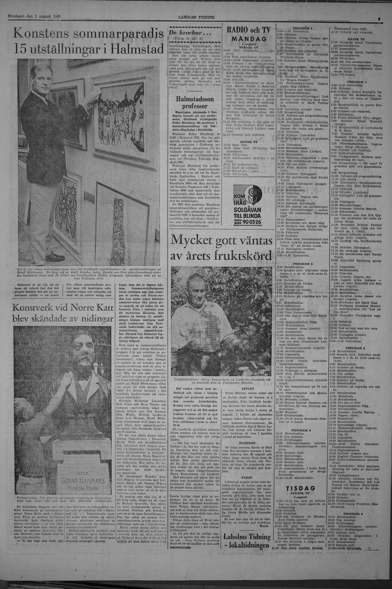 Laholms Tidning Måndag 1 augusti 1966, sida 7