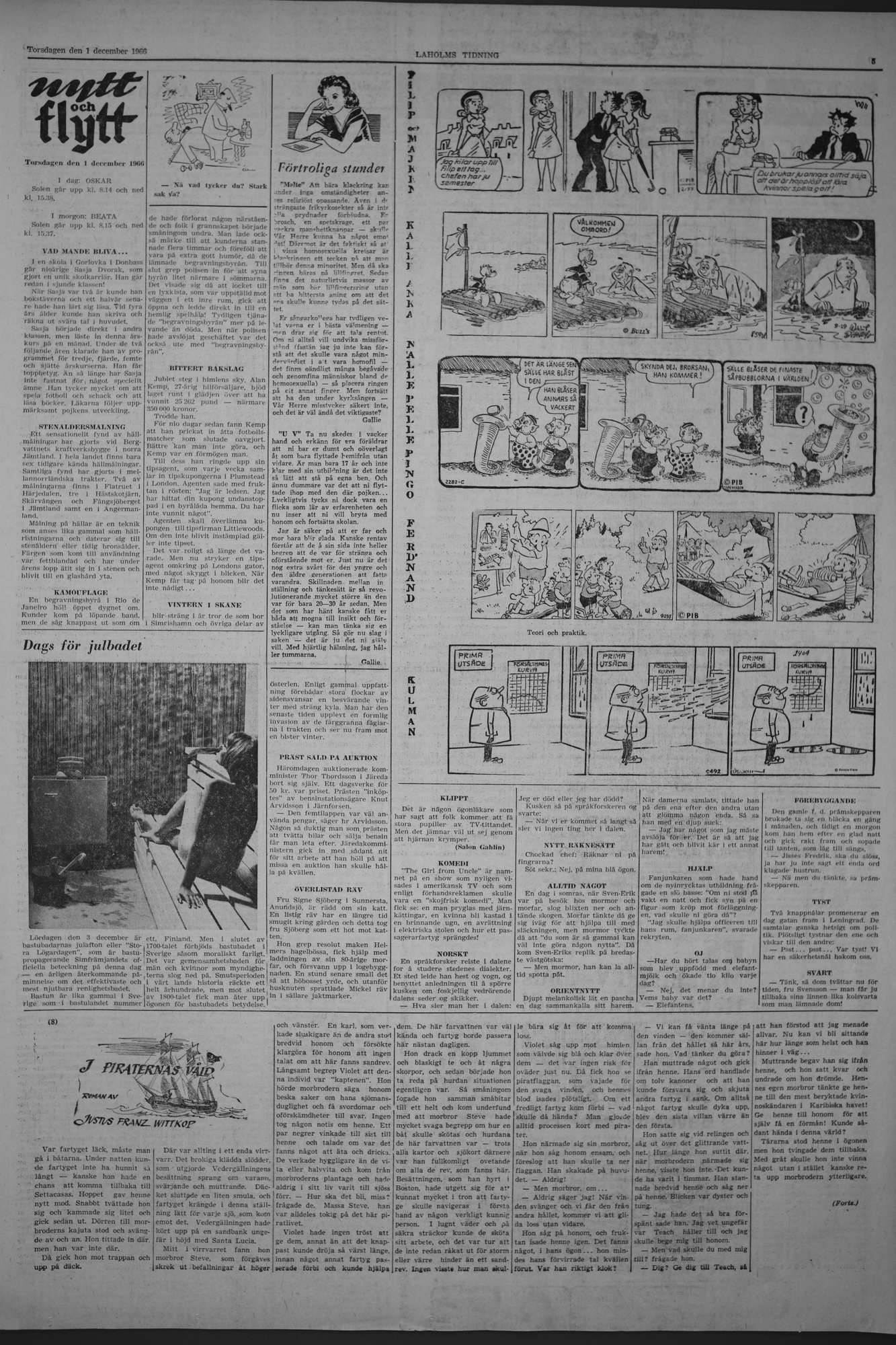 Laholms Tidning Torsdag 1 december 1966, sida 5