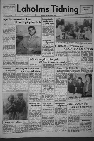Förstasidan, Tisdag 24 augusti 1965