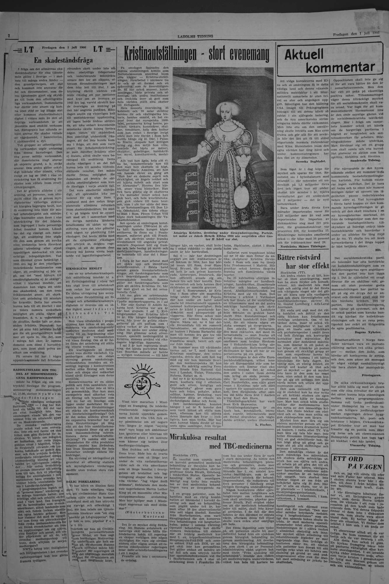Laholms Tidning Fredag 1 juli 1966, sida 4