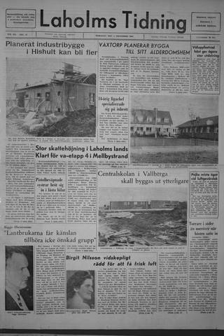 Förstasidan, Tisdag 1 november 1966