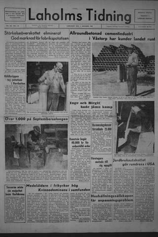 Förstasidan, Lördag 1 oktober 1966
