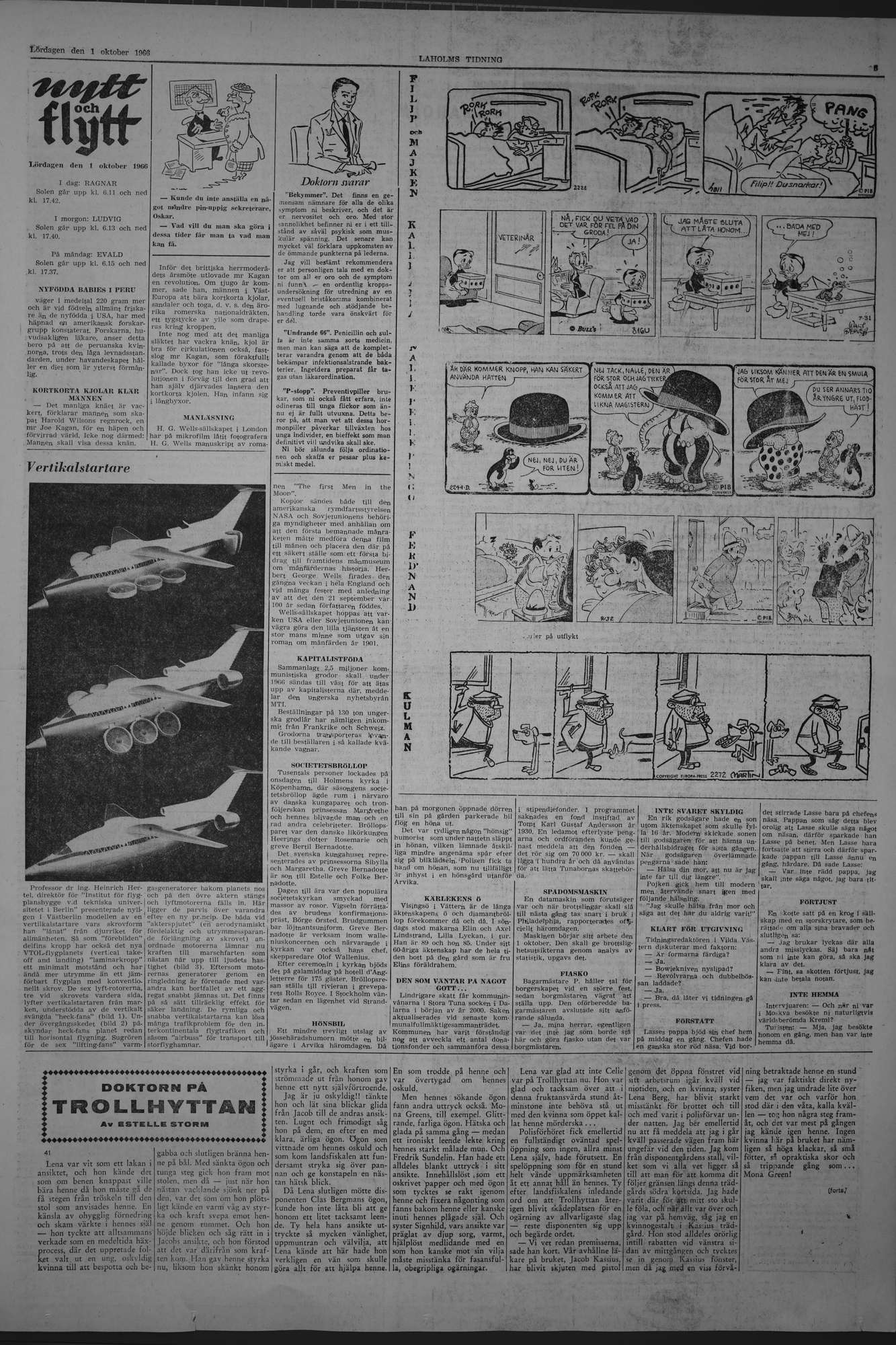 Laholms Tidning Lördag 1 oktober 1966, sida 5